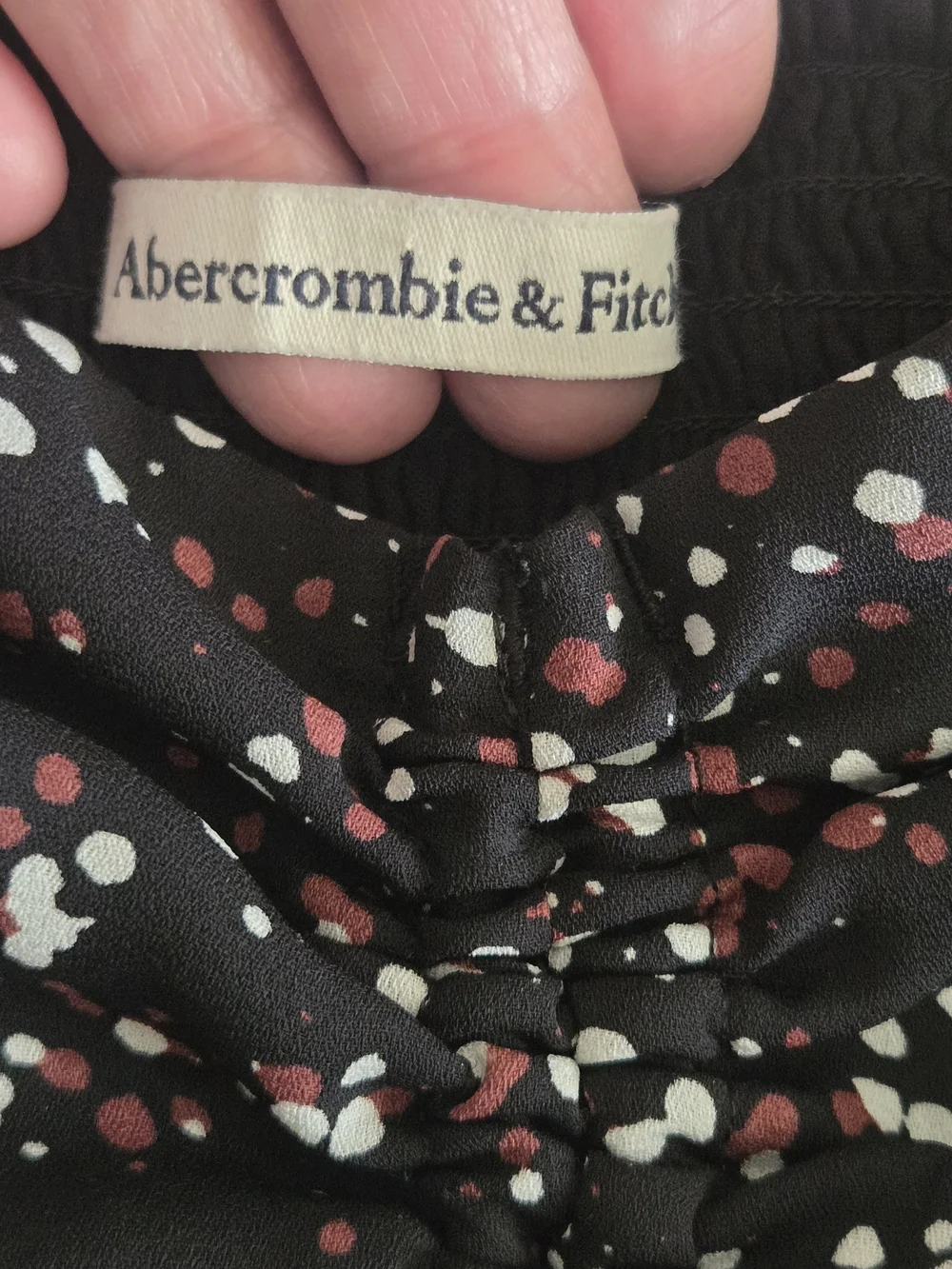 Abercrombie & Fitch Black Square Neck Long Sleeve Top